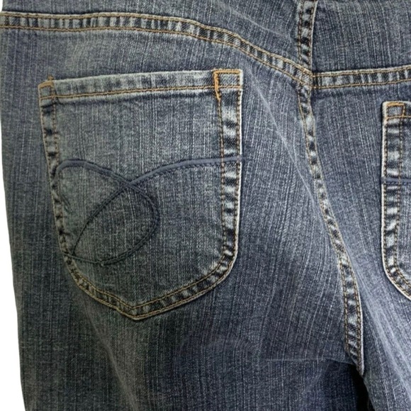 Chico's Platinum Womens Jeans Denim Medium Wash Straight Leg Cotton Sz 2.5 Short - Picture 9 of 11